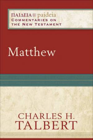 Matthew By Charles H Talbert (Paperback) 9780801031922