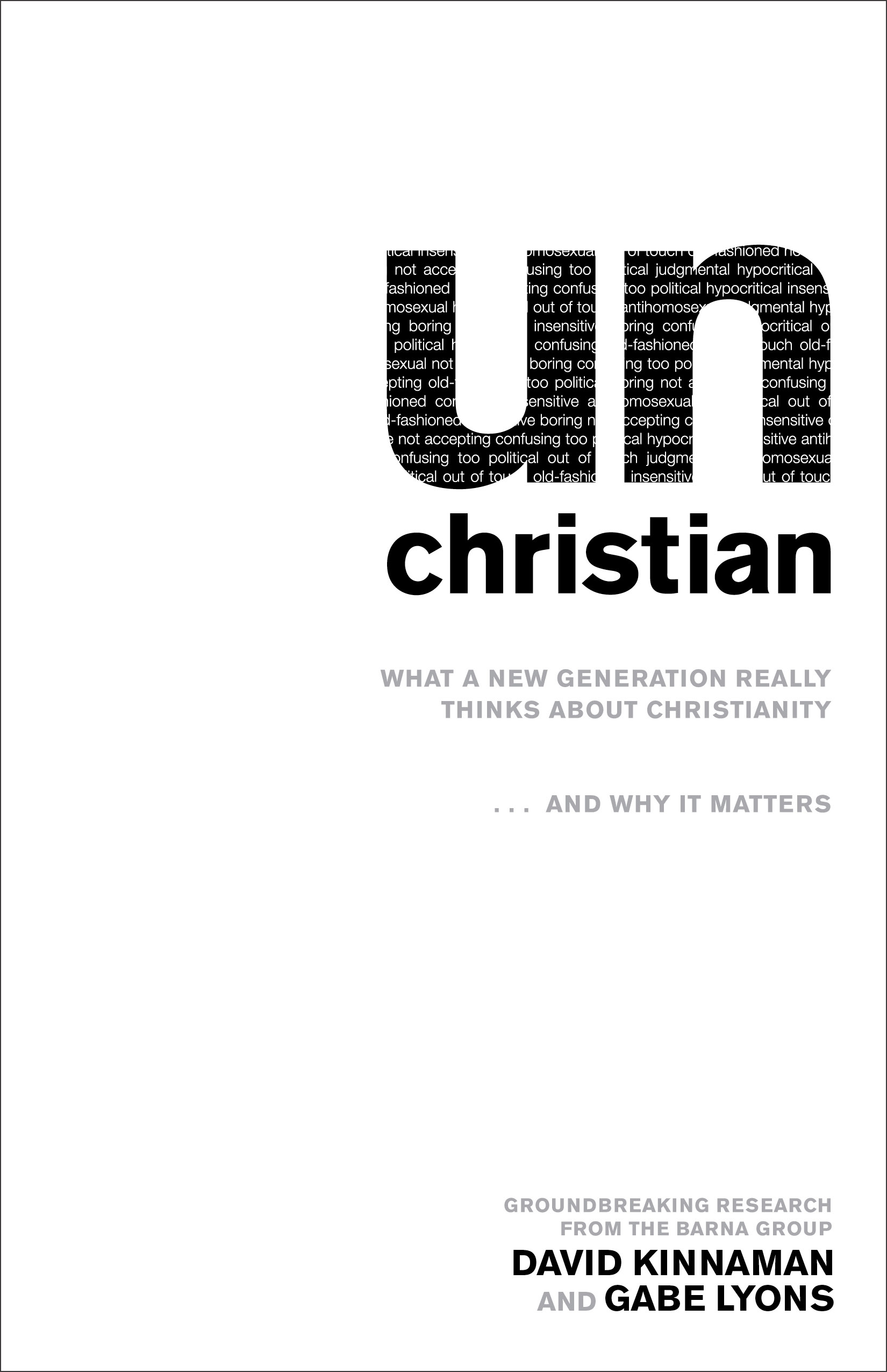 Un Christian By David Kinnaman Gabe Lyons (Paperback) 9780801072710