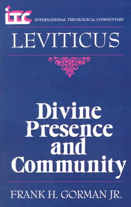 Leviticus International Theological Commentary By Frank H Gorman