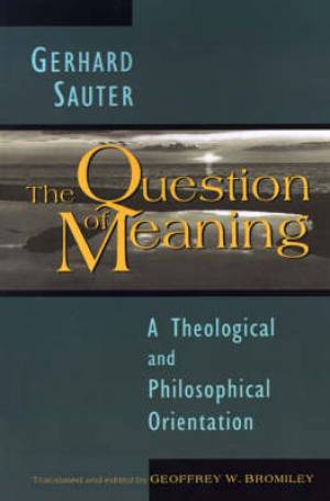 The Question of Meaning By Gerhard Sauter (Paperback) 9780802807243