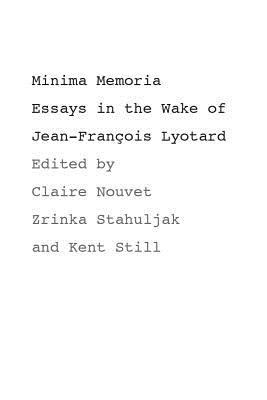 Minima Memoria In the Wake of Jean-Fran