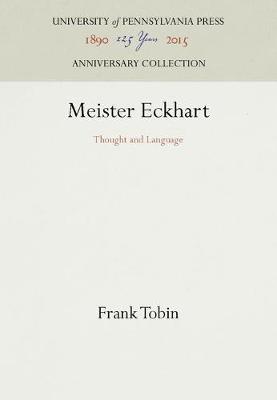 Meister Eckhart Thought and Language By Tobin Frank (Hardback)