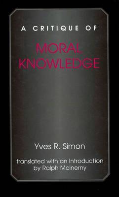 A Critique of Moral Knowledge