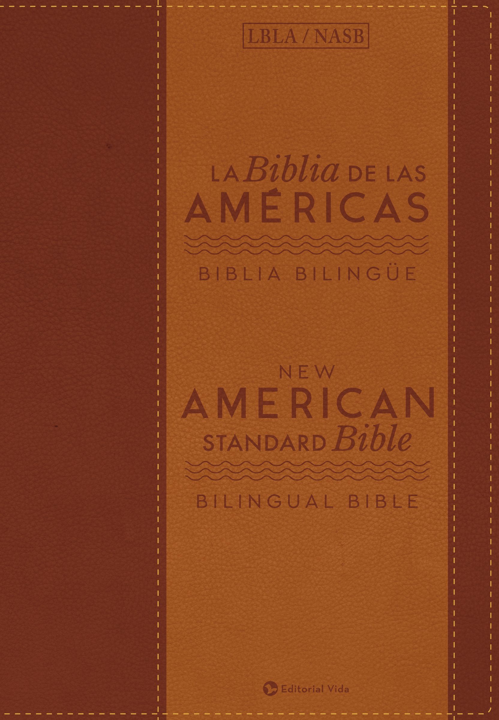 NASB LBLA Bilingual Bible Leathersoft Brown NASB LBLA Biblia Bil