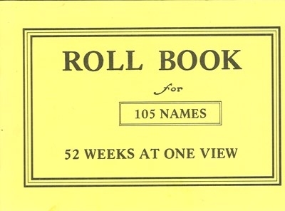 Sunday School Roll Book 105 Names SS11