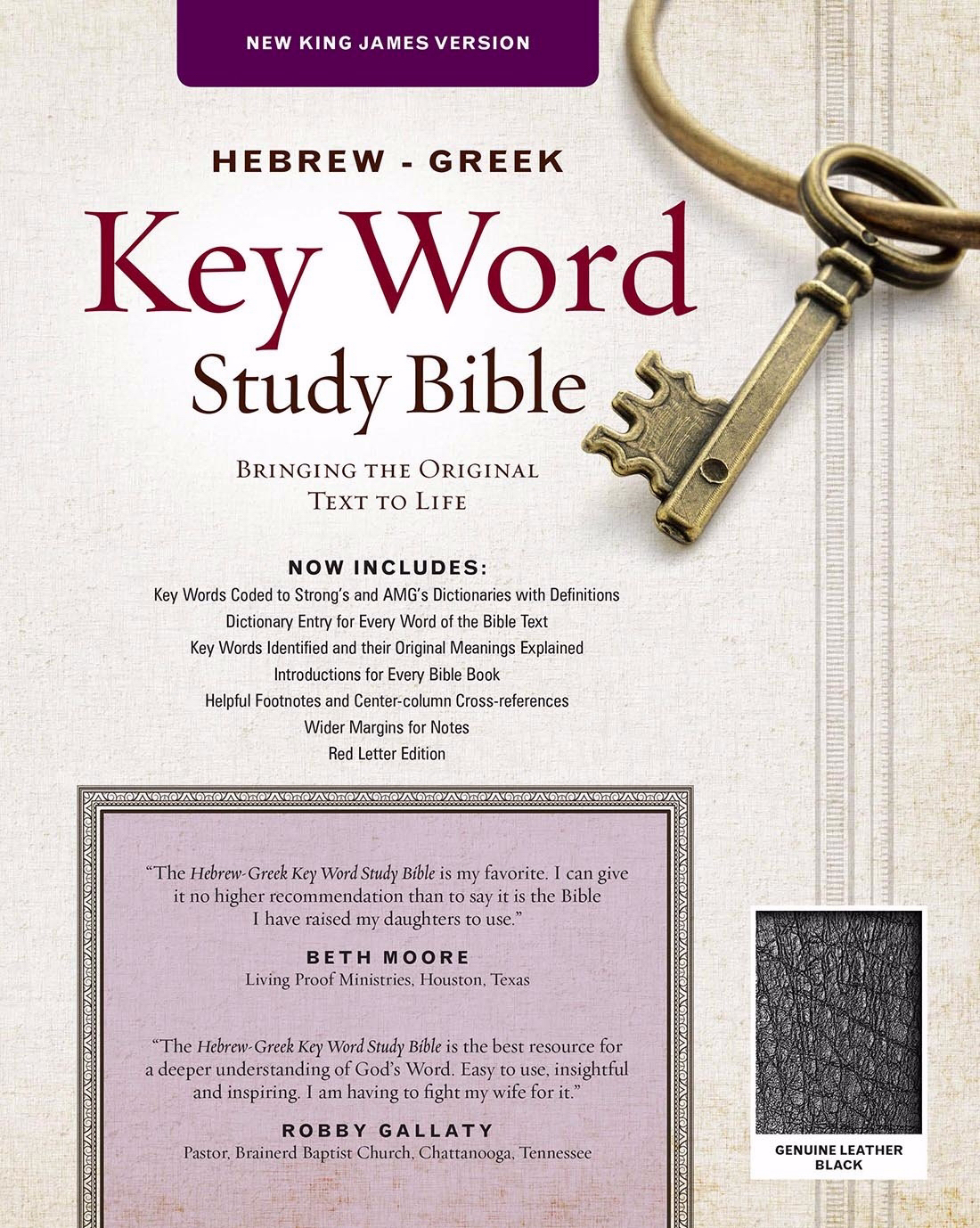 The NKJV Hebrew-Greek Key Word Study Bible By Publishers Amg (Leather)