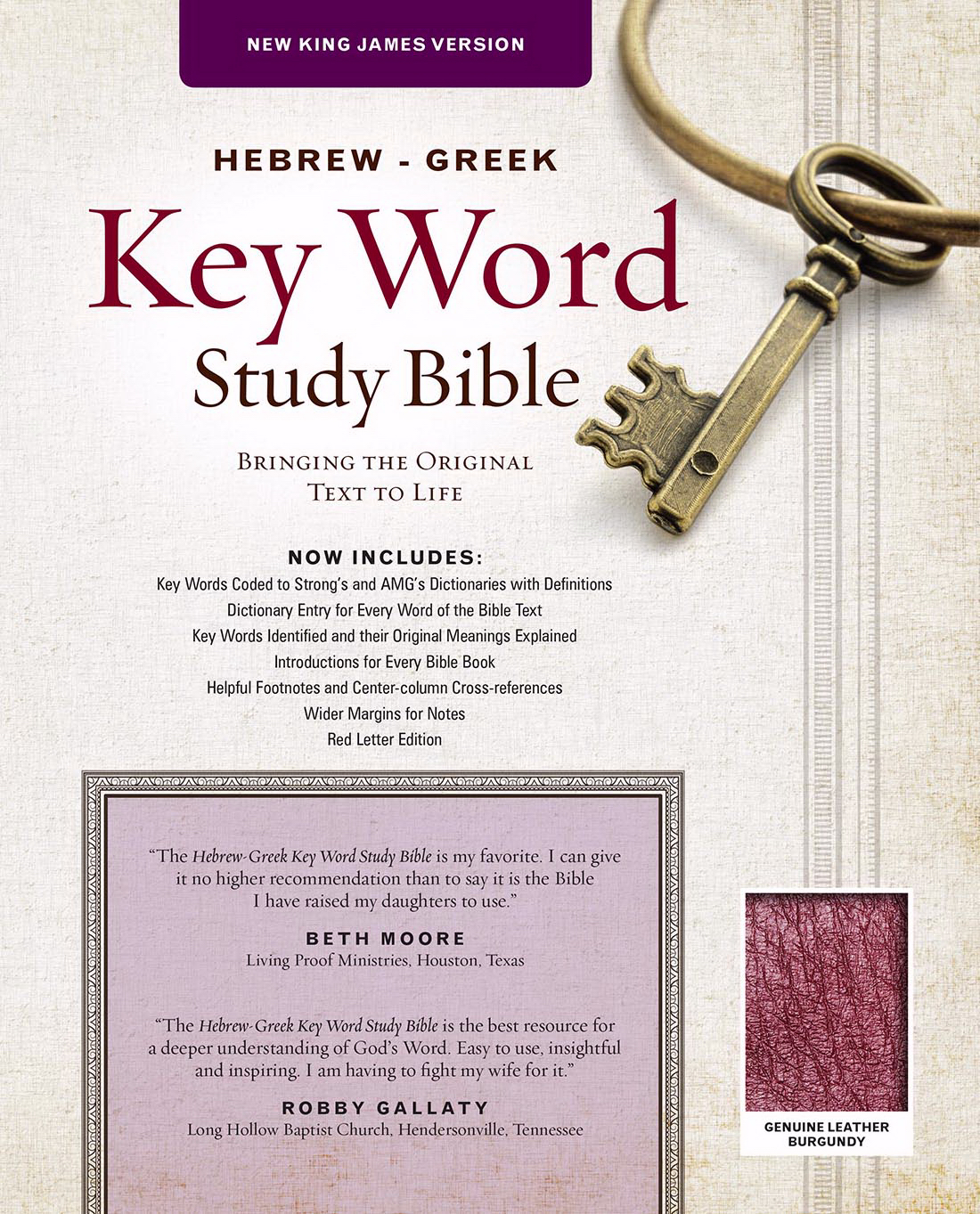 The NKJV Hebrew-Greek Key Word Study Bible By Publishers Amg (Leather)