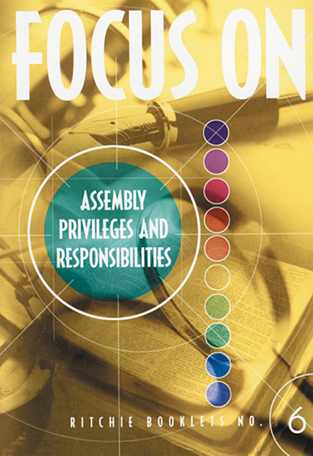 Focus On Assembly Privileges And Response By John Ritchie (Paperback)