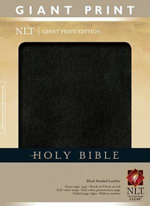 NLT Giant Print Bible Black Bonded Leather By Tyndale House Publishers