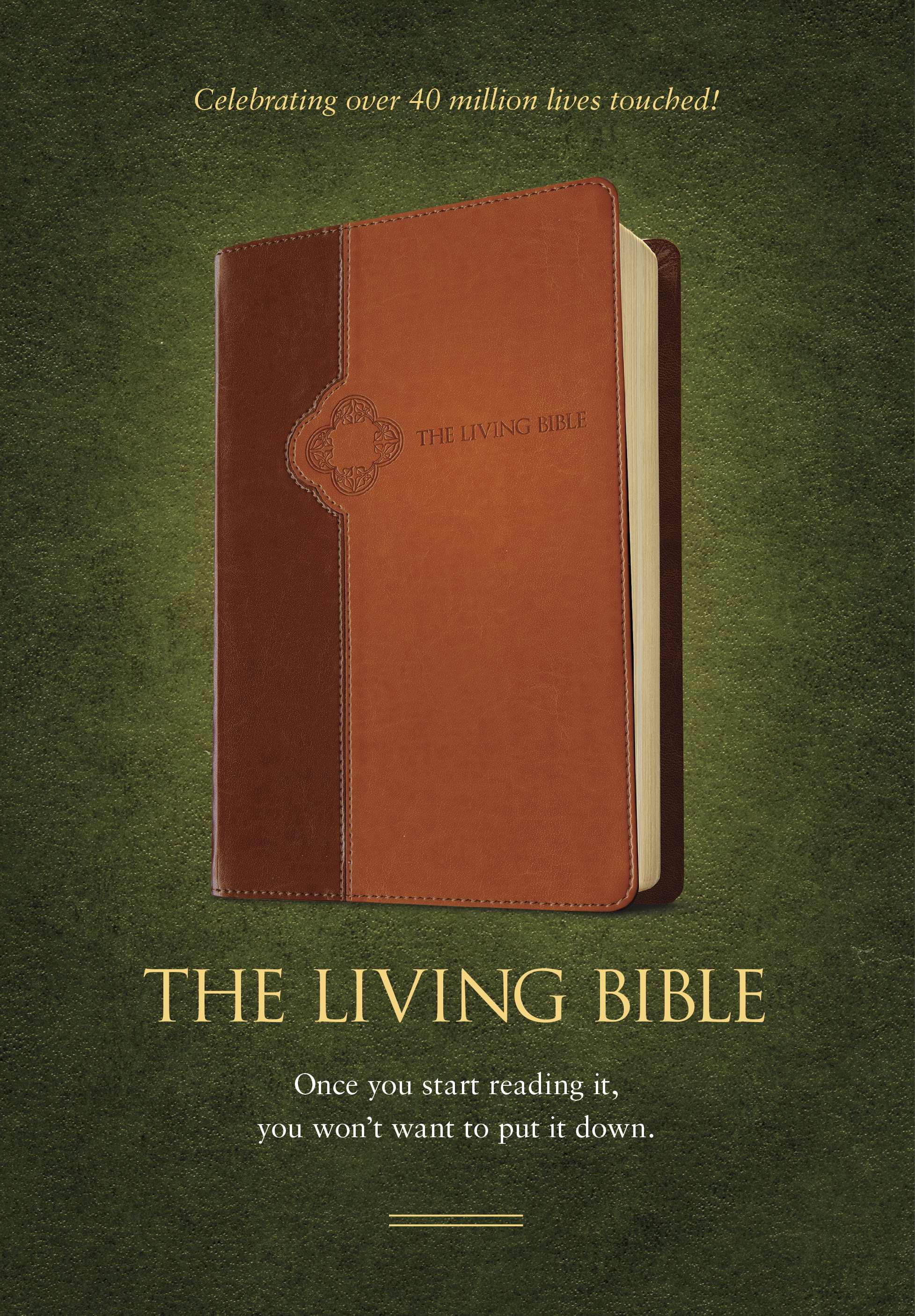The Living Bible Brown Imitation Leather Paraphrase Bible Free