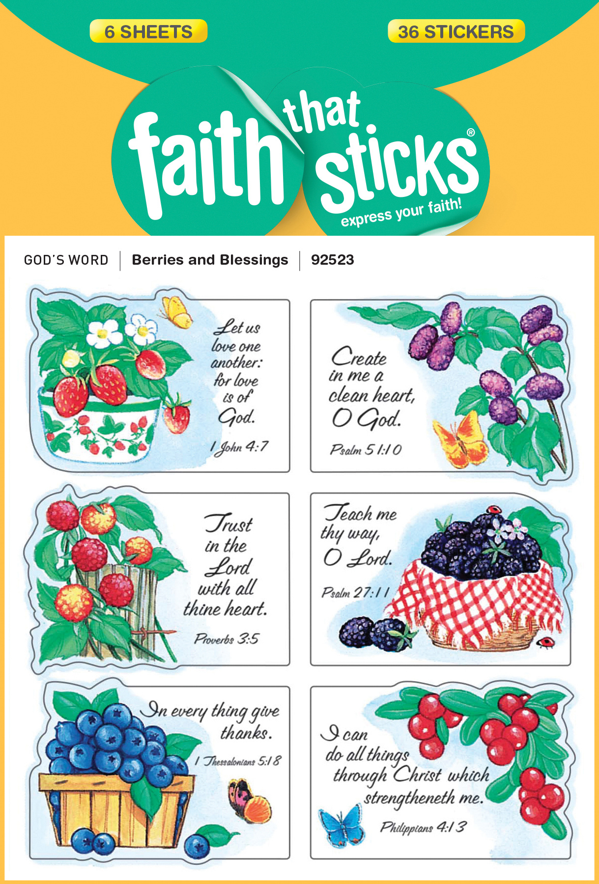 Berries And Blessings Stickers