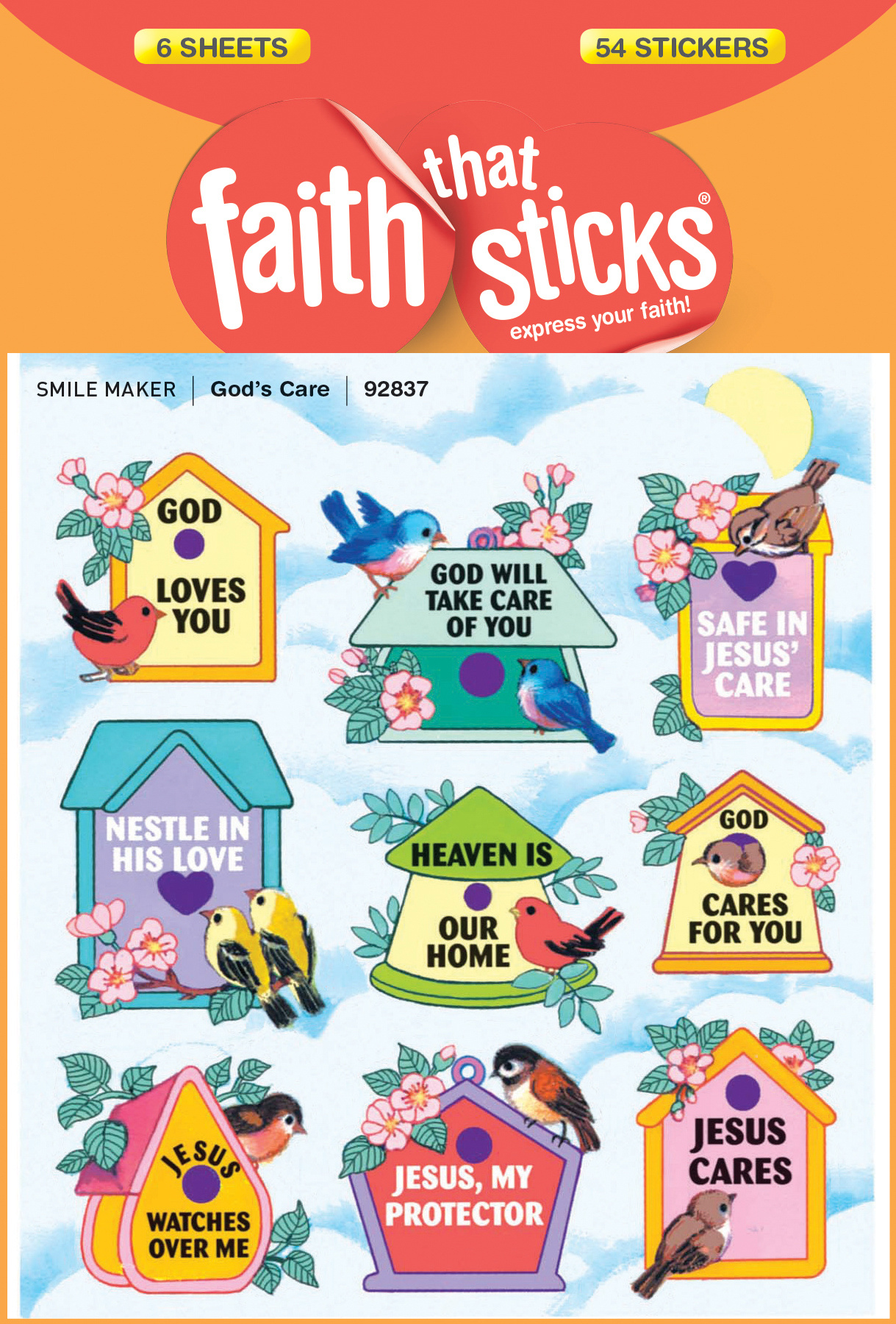 Gods Care Stickers