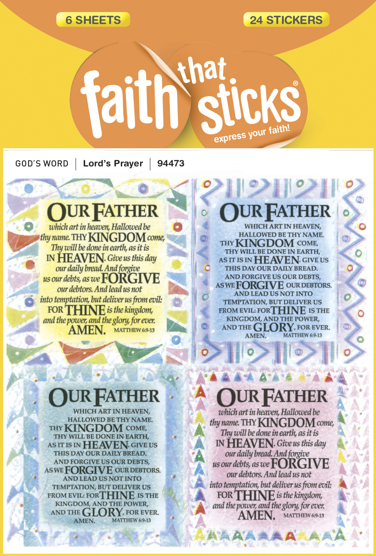 Lord's Prayer Stickers