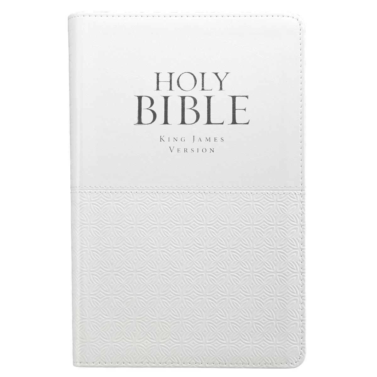 KJV Standard Size Thumb Index Edition White By Christian Art Gift