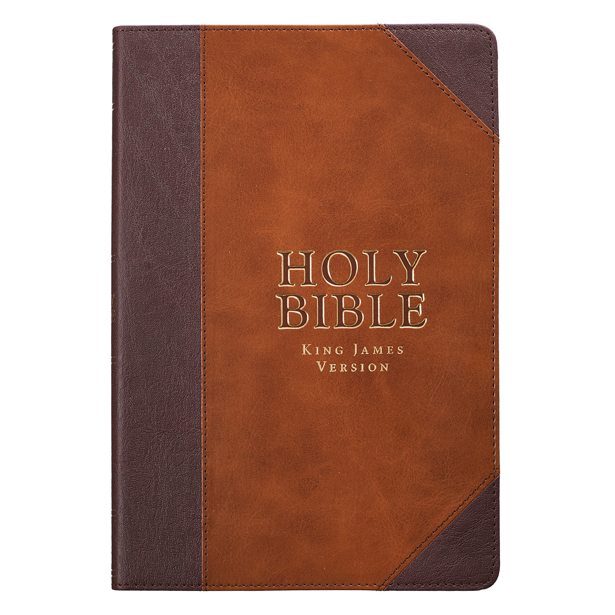 KJV LP Lux-Leather Brown Portfolio Design By Christian Art Gift