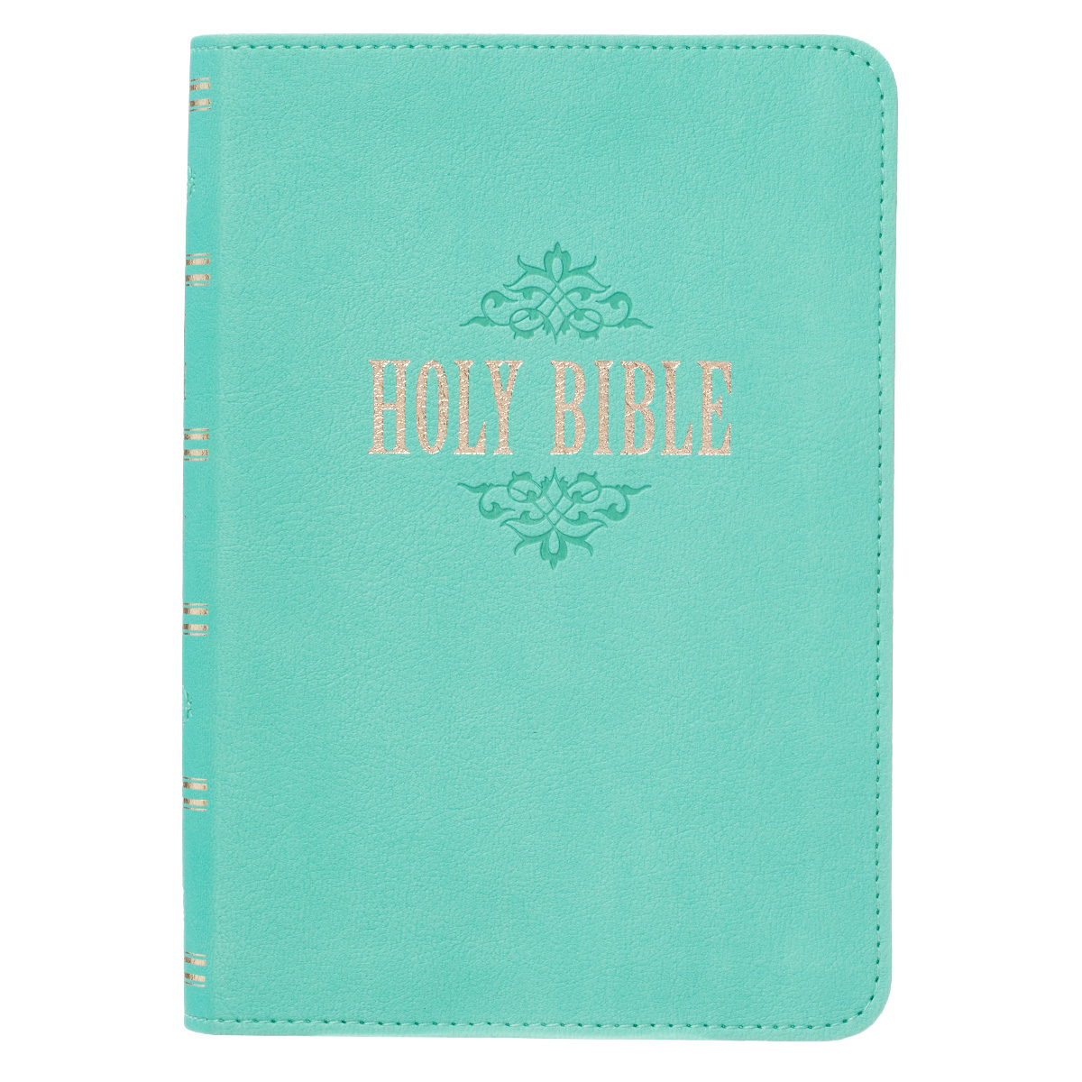 KJV Compact Large Print Lux-Leather Teal By Christian Art Gift