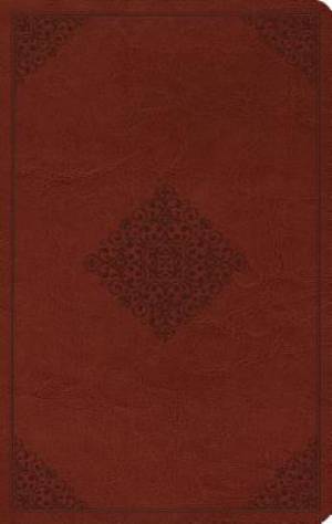 ESV Large Print Value Thinline Bible Tru Tone Tan Ornament Design