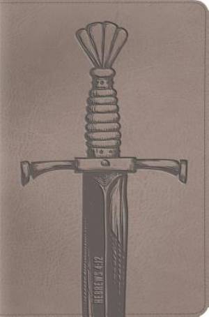 ESV Compact Bible Tru Tone Silver Sword Design By English Standard