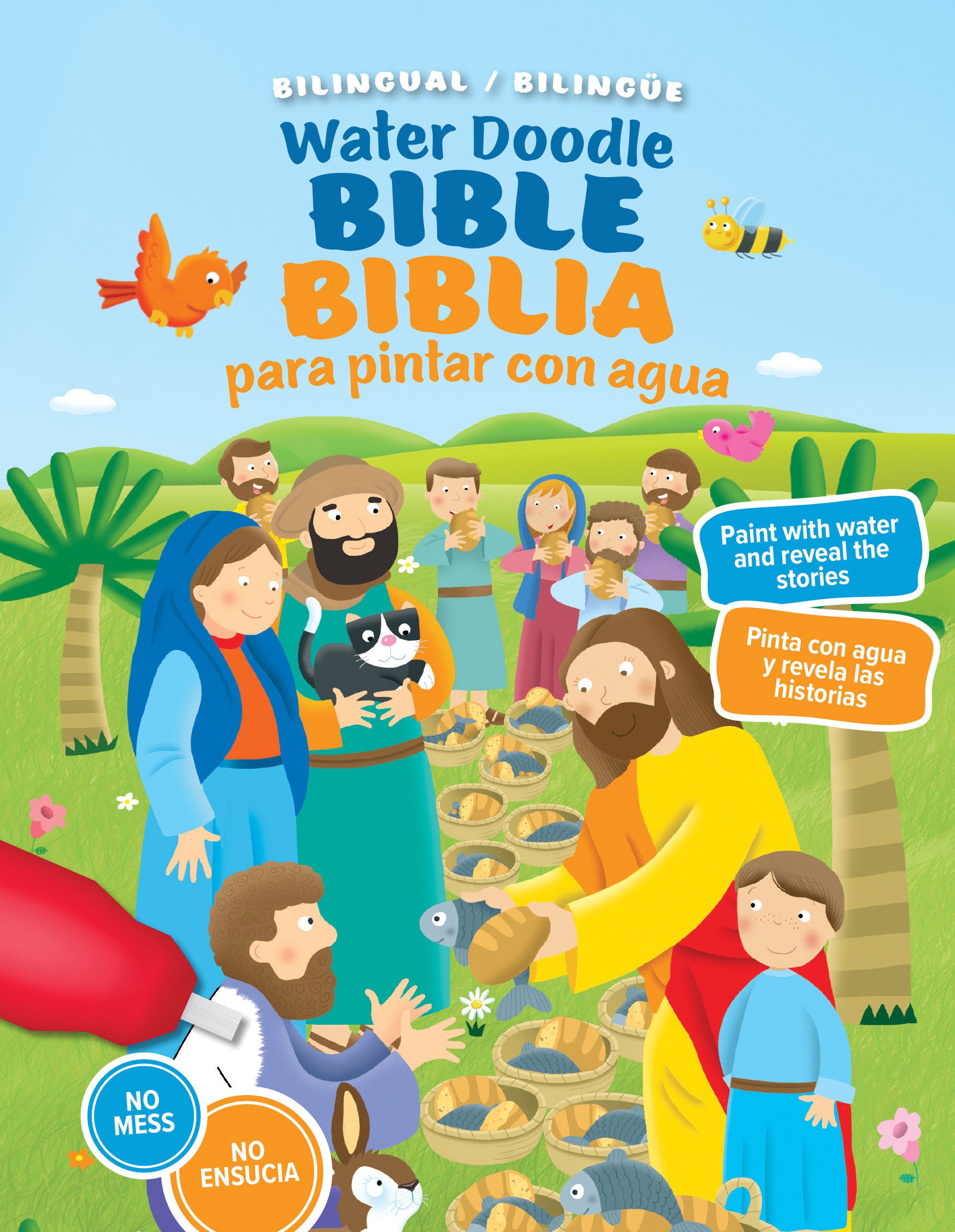 Water Doodle Bible Biblia de pintar con agua bilingual (Board book)