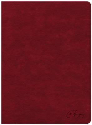 KJV Spurgeon Study Bible Crimson Leather Touch By CSB Bibles by Holman