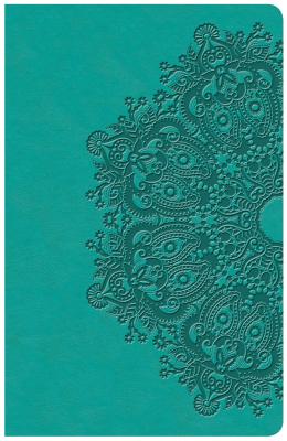 KJV Large Print Personal Size Reference Bible Teal Leathertouch