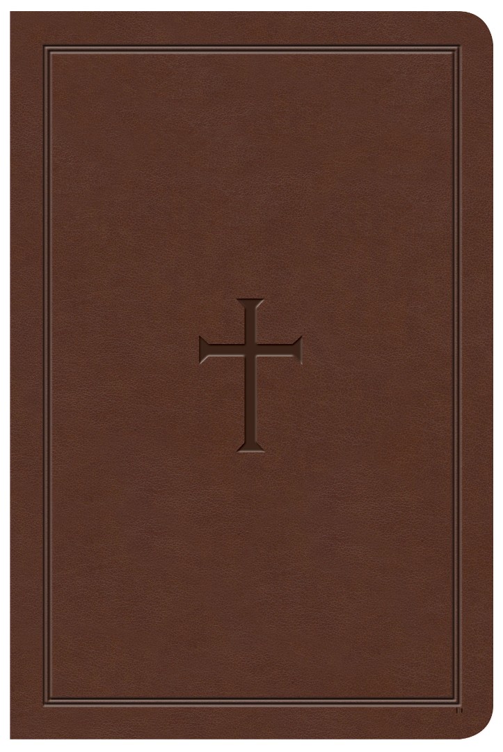 KJV Large Print Compact Reference Bible Brown Leather Touch