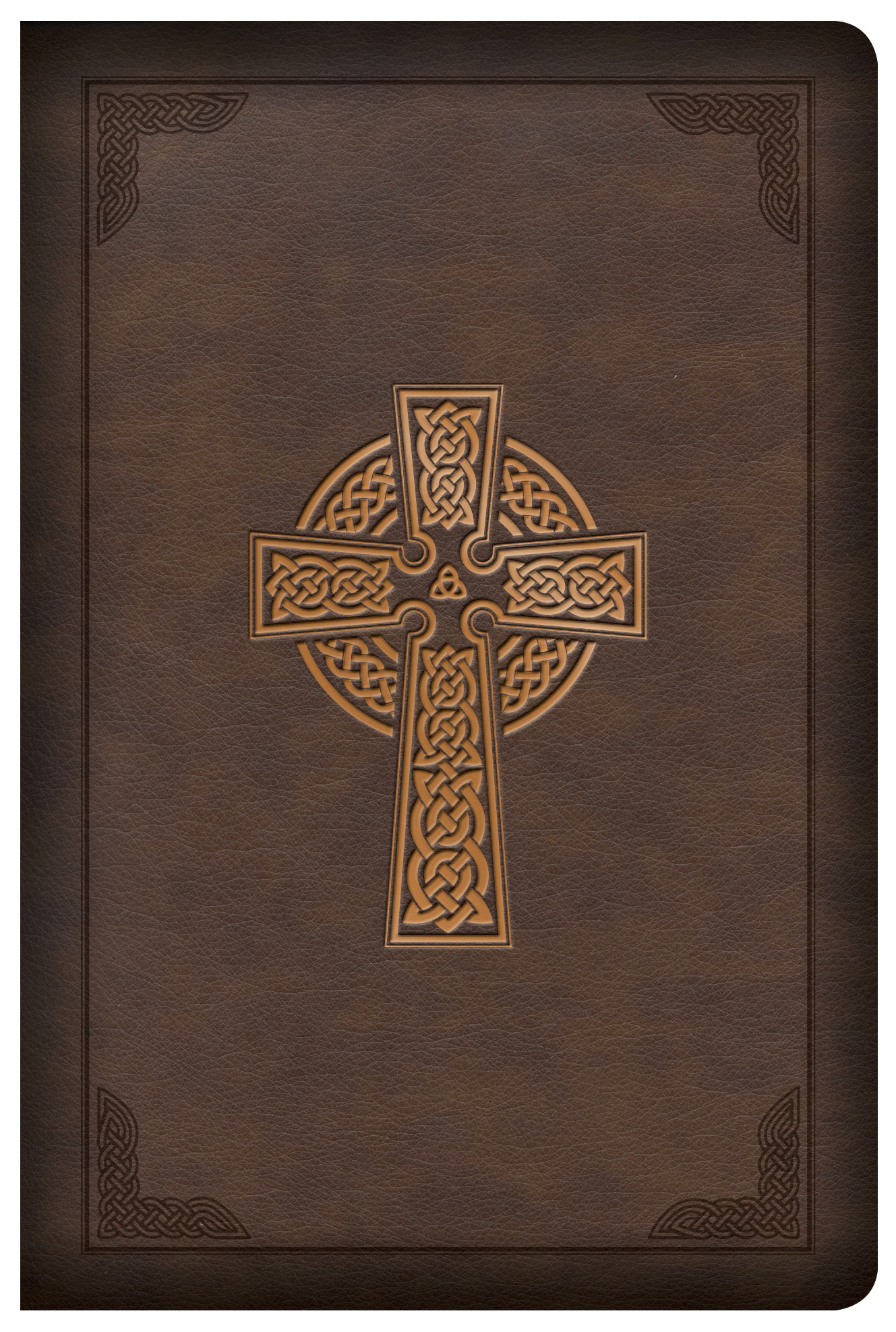 CSB Large Print Compact Reference Bible Celtic Cross Brown