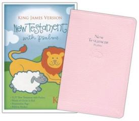 KJV Babys New Testament & Psalms Pink Imitation Leather