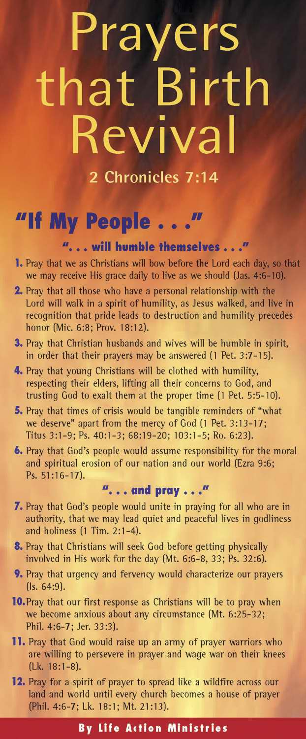 Prayers That Birth Revival 50 pack By Life Action Ministries (Cards)