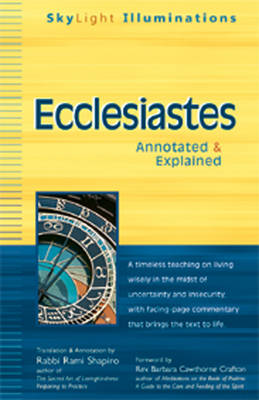 Ecclesiastes By Rabbi Rami Shapiro (Paperback) 9781594732874