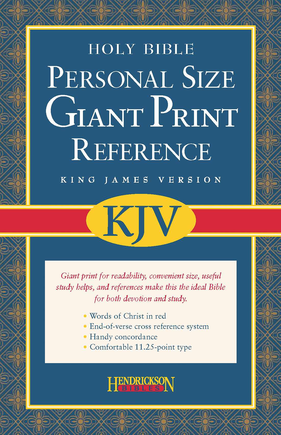 KJV Personal Size Giant Print Reference Bible Burgundy Bonded Leathe