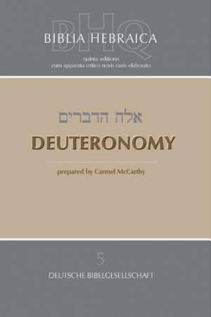 Biblia Hebraica Quinta Deuteronomy By German Bible Society (Paperback)