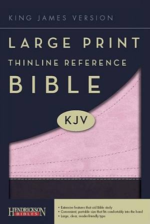 KJV Large Print Thinline Reference Bible By Hendrickson (Leather)