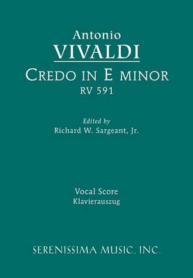 Credo in E Minor RV 591 By Antonio Vivaldi (Paperback) 9781608741373