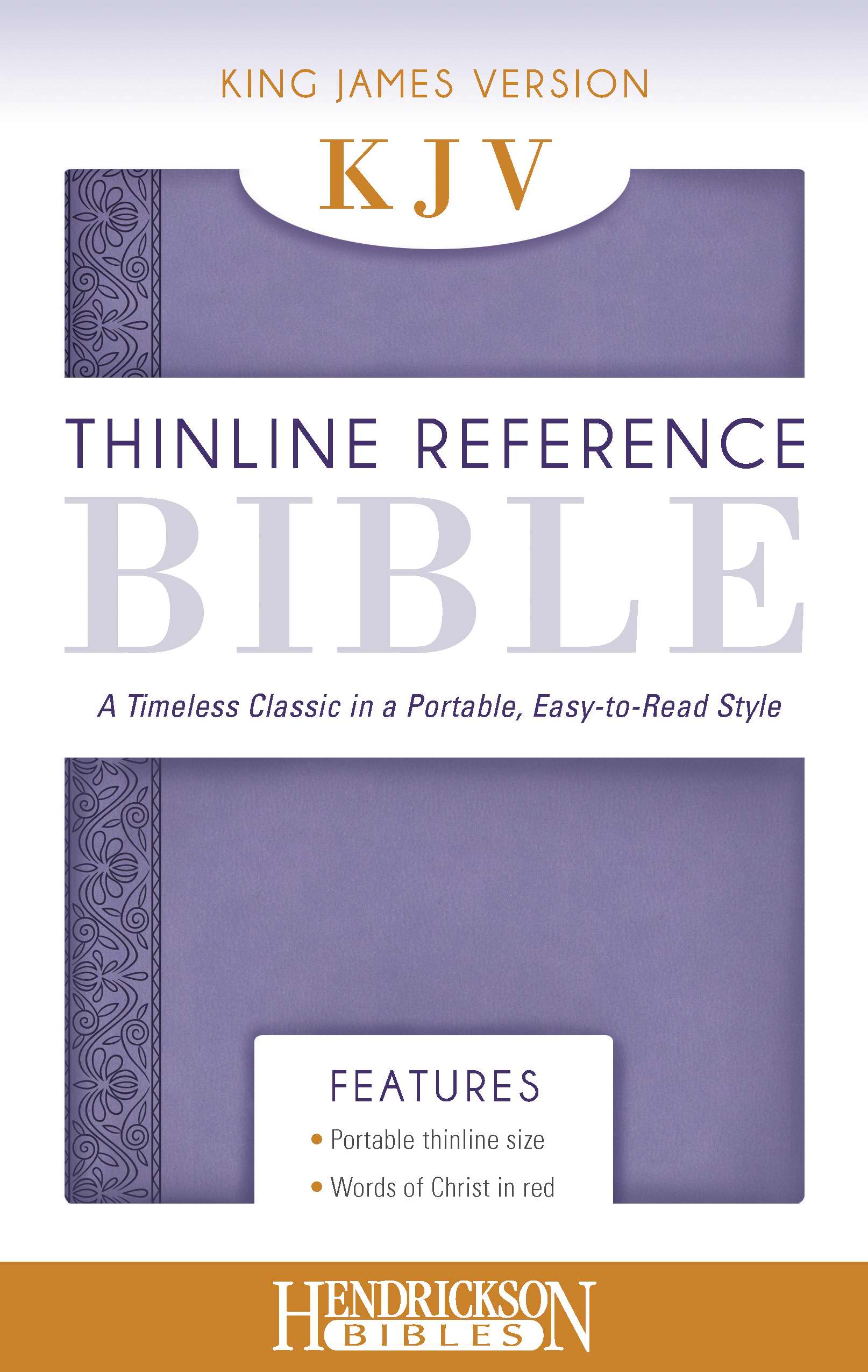 KJV Thinline Reference Bible Lilac By Hendrickson (Leather)