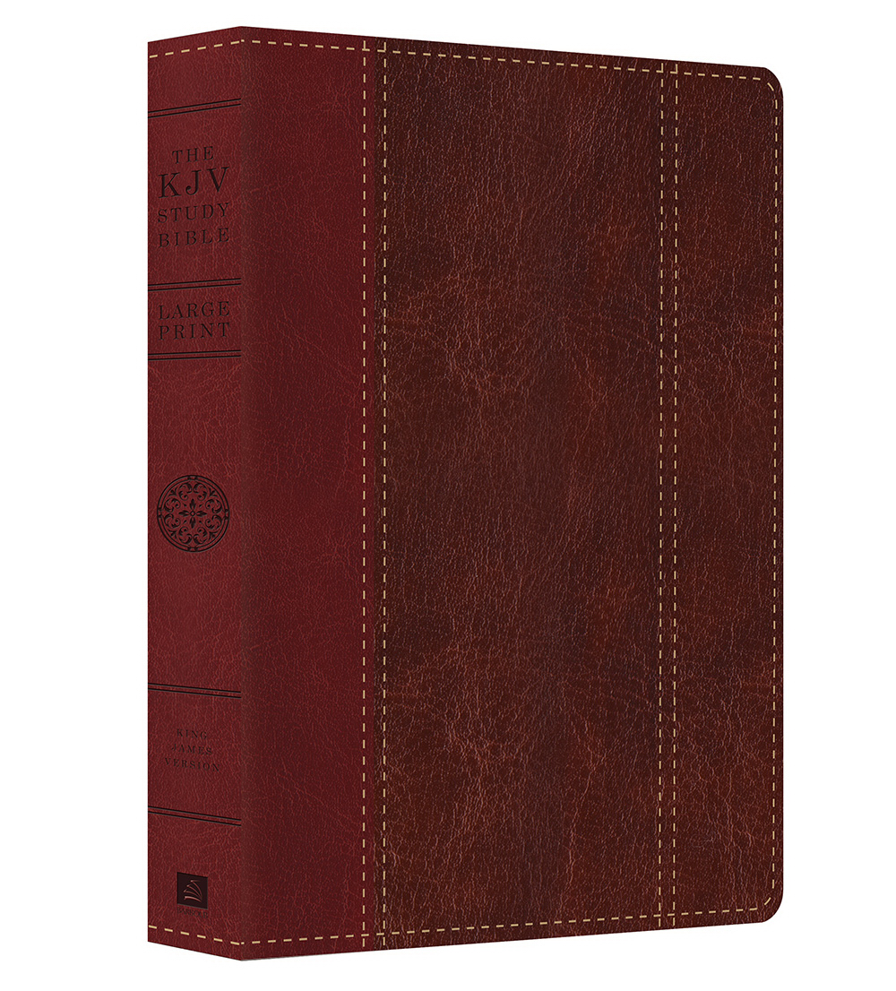 KJV Study Bible Large Print Red Brown Imitation Leather 9781630584580