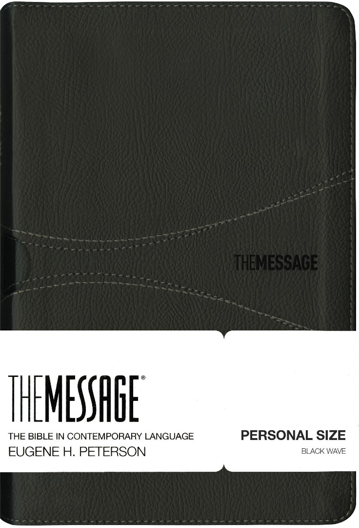 The Message Bible Personal Size Bible Black Imitation Leather Topi