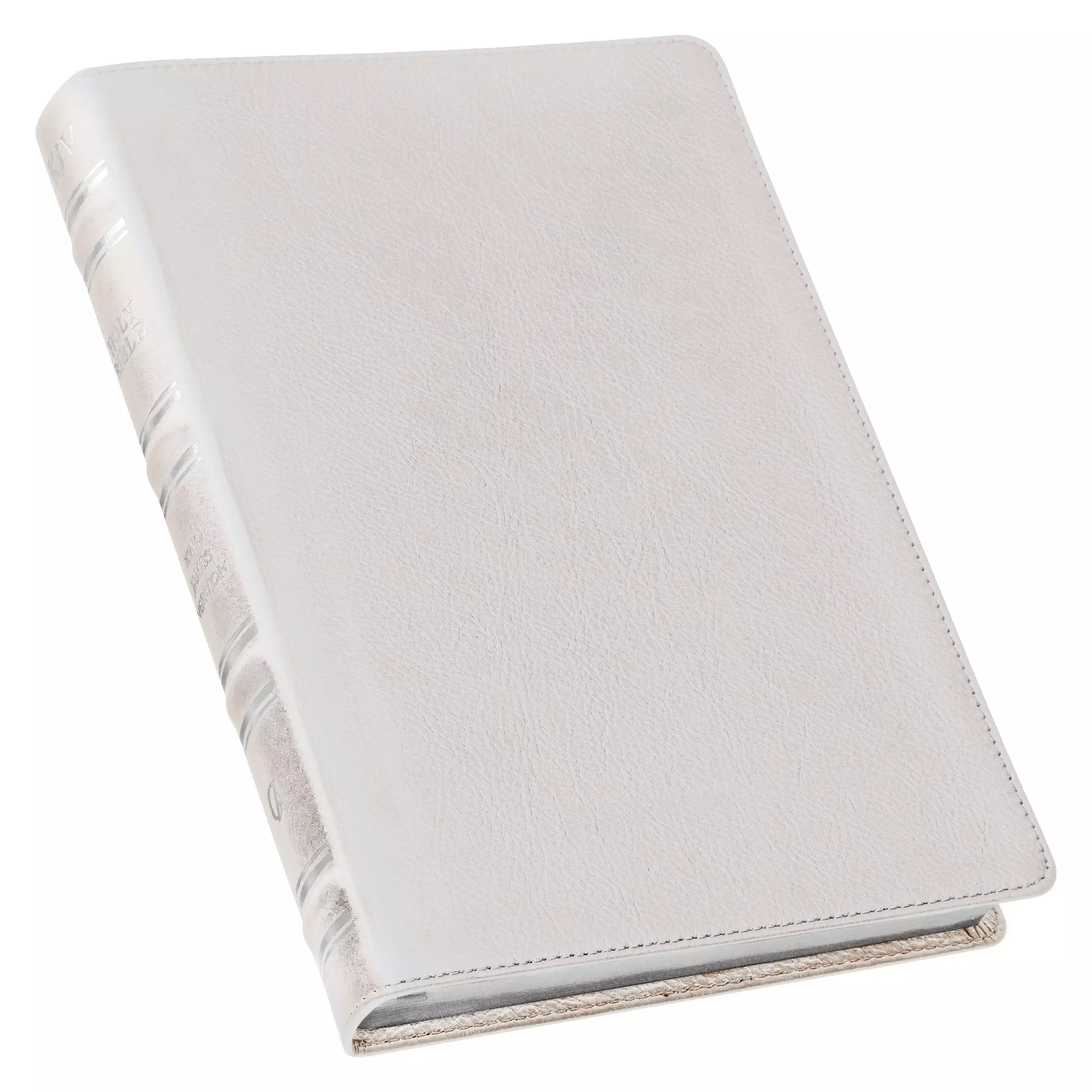 KJV Bible Giant Print Full-size Full Grain Leather, White