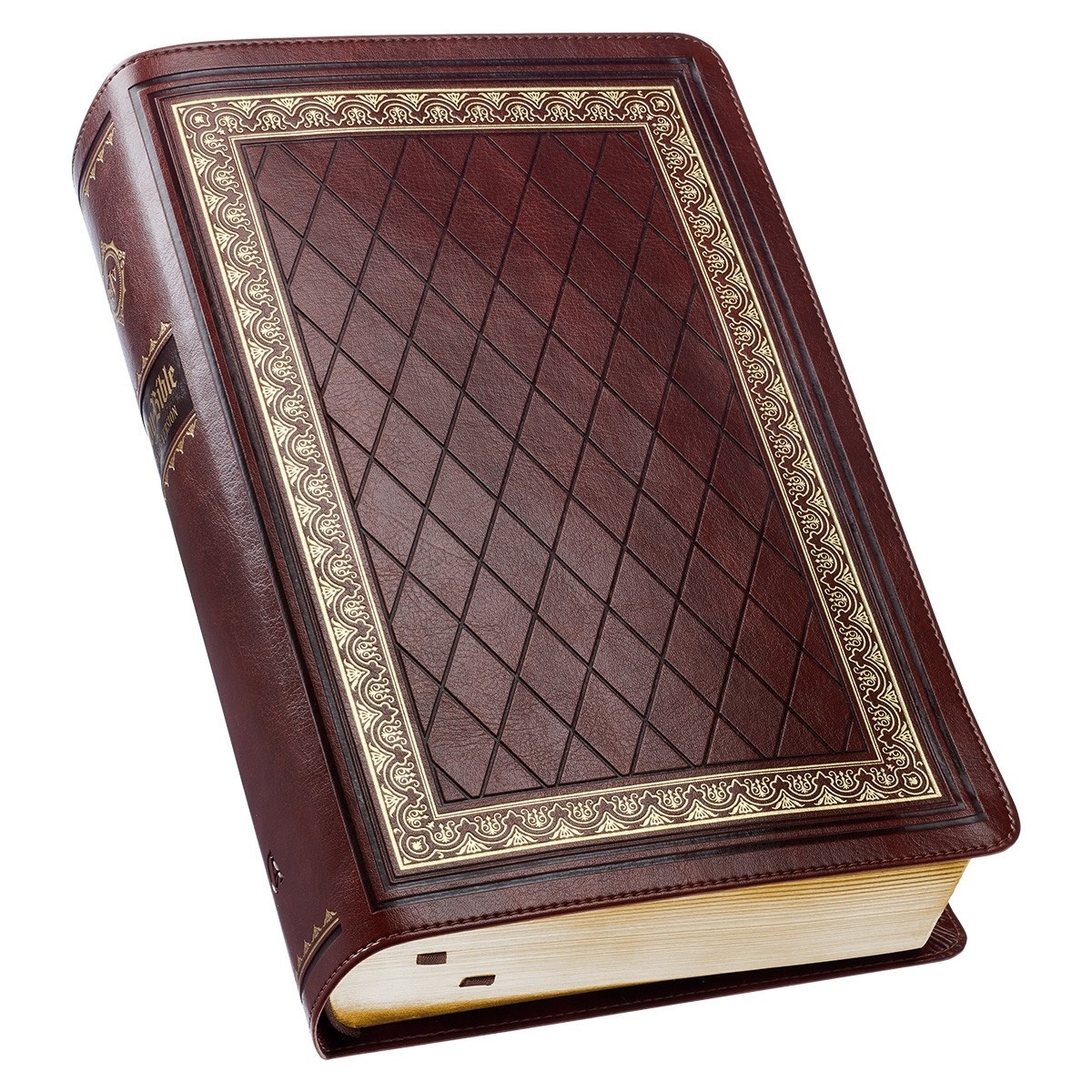 KJV Study Bible Faux Leather, Saddle Tan/Diamond| Free Delivery at Eden ...