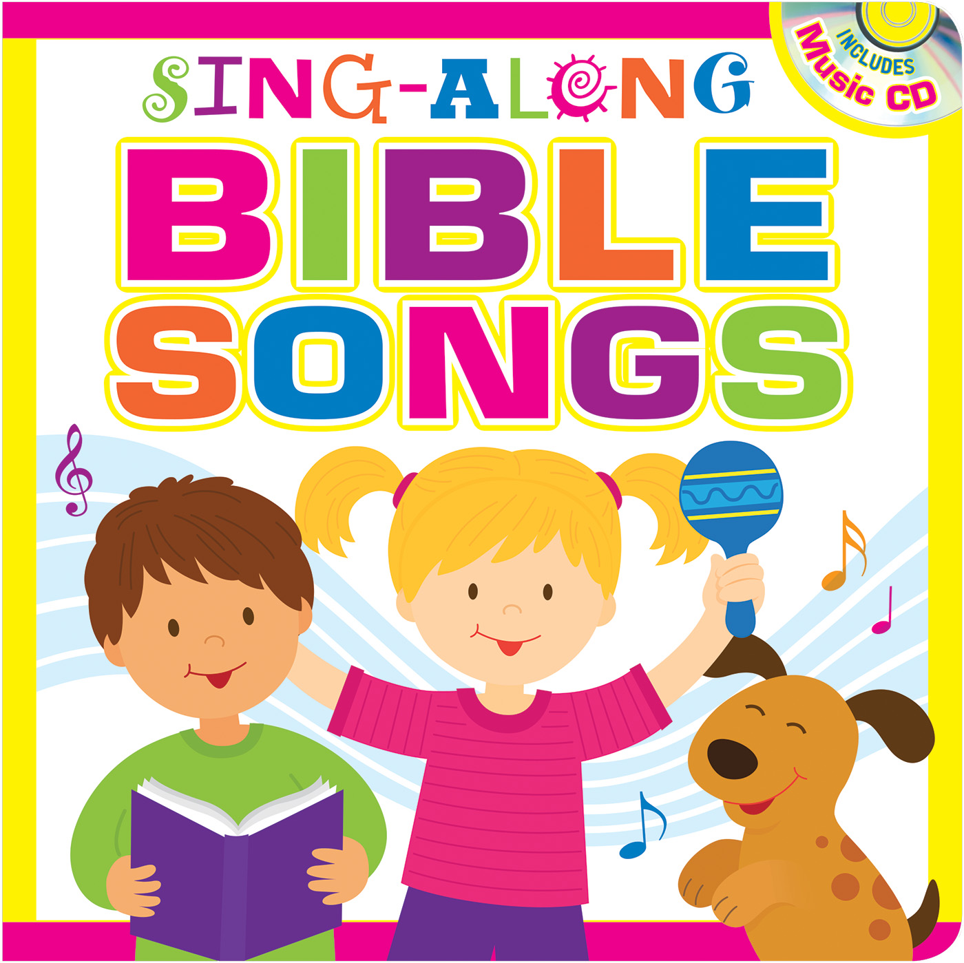 Sing-Along Bible Songs Storybook For Kids w/CD