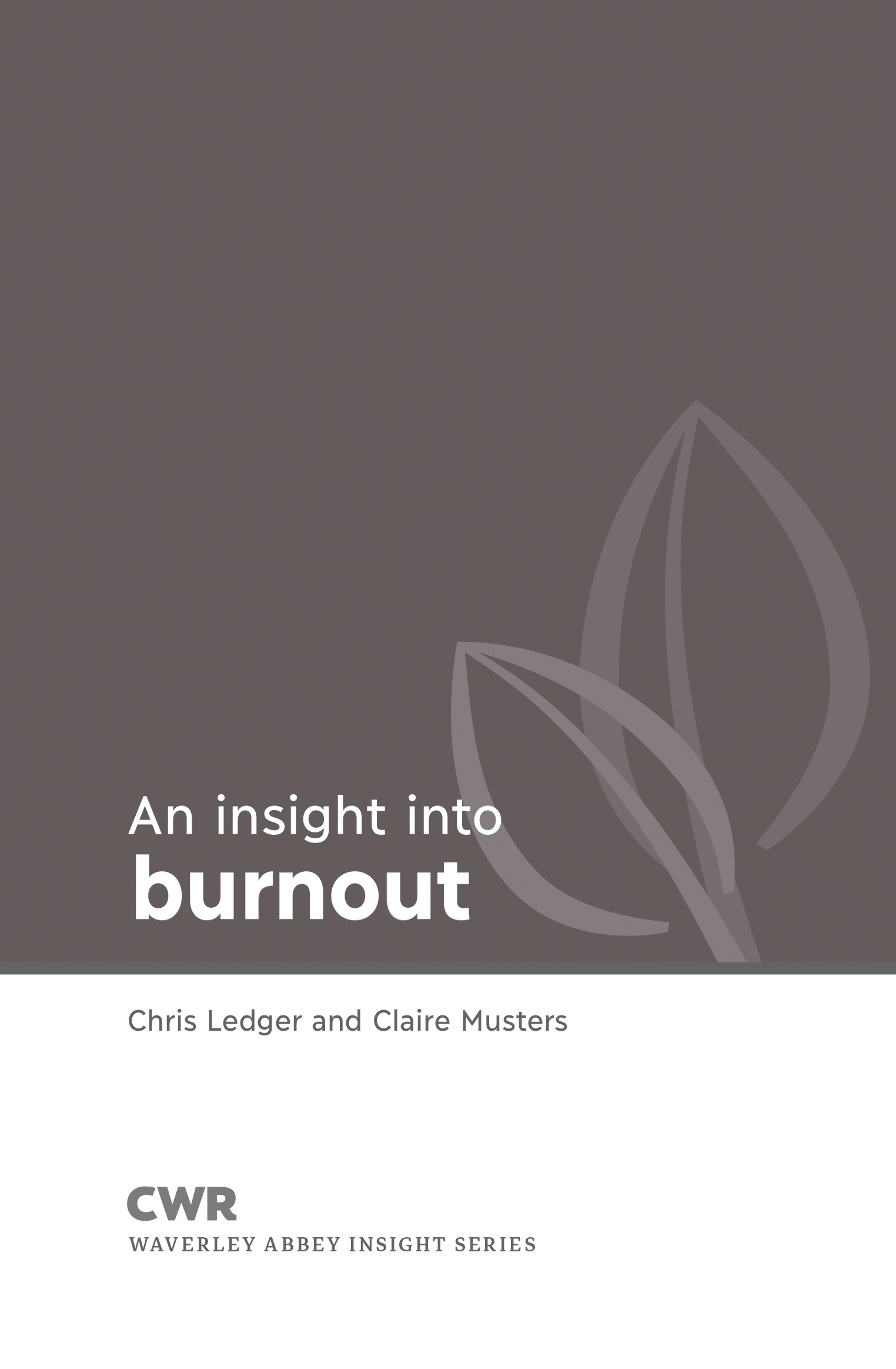 Insight Into Burnout By Chris Ledger Claire Musters (Paperback)