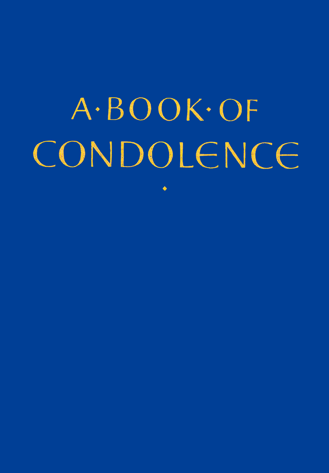 Book of Condolence by Margaret Free Delivery at Eden