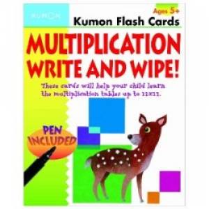 Multiplication Write And Wipe Flash Cards By Kumon (Paperback)