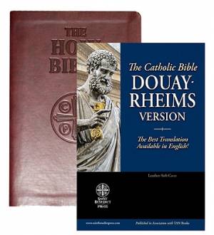 Catholic Bible Burgundy Imitation Leather Burgundy By D-R