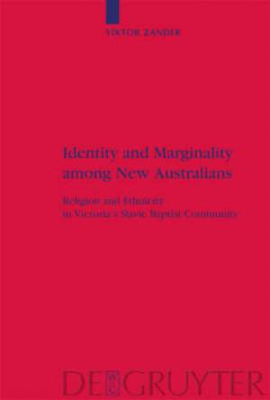 Identity and Marginality Among New Australians By Viktor Zander