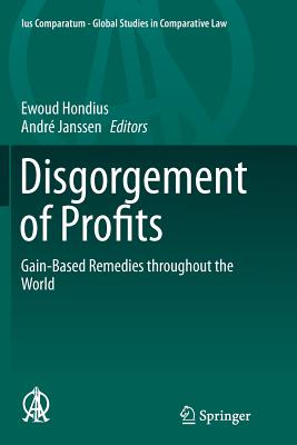 Disgorgement of Profits By Hondius Ewoud Janssen Andre (Paperback)