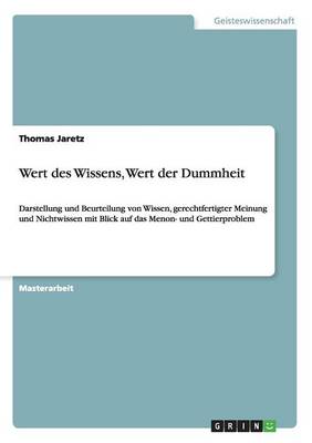 Wert Des Wissens Wert Der Dummheit