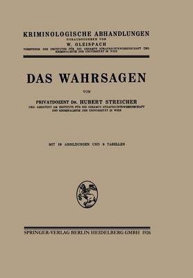 Das Wahrsagen By Hubert -J Streicher (Paperback) 9783662416921