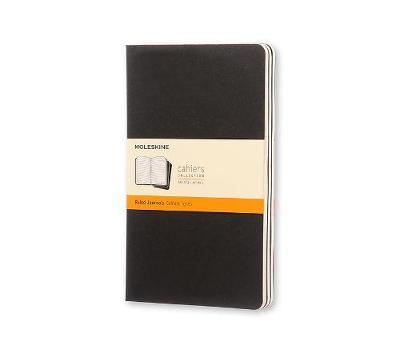 Black Moleskine Large Ruled Cahier Journal Set