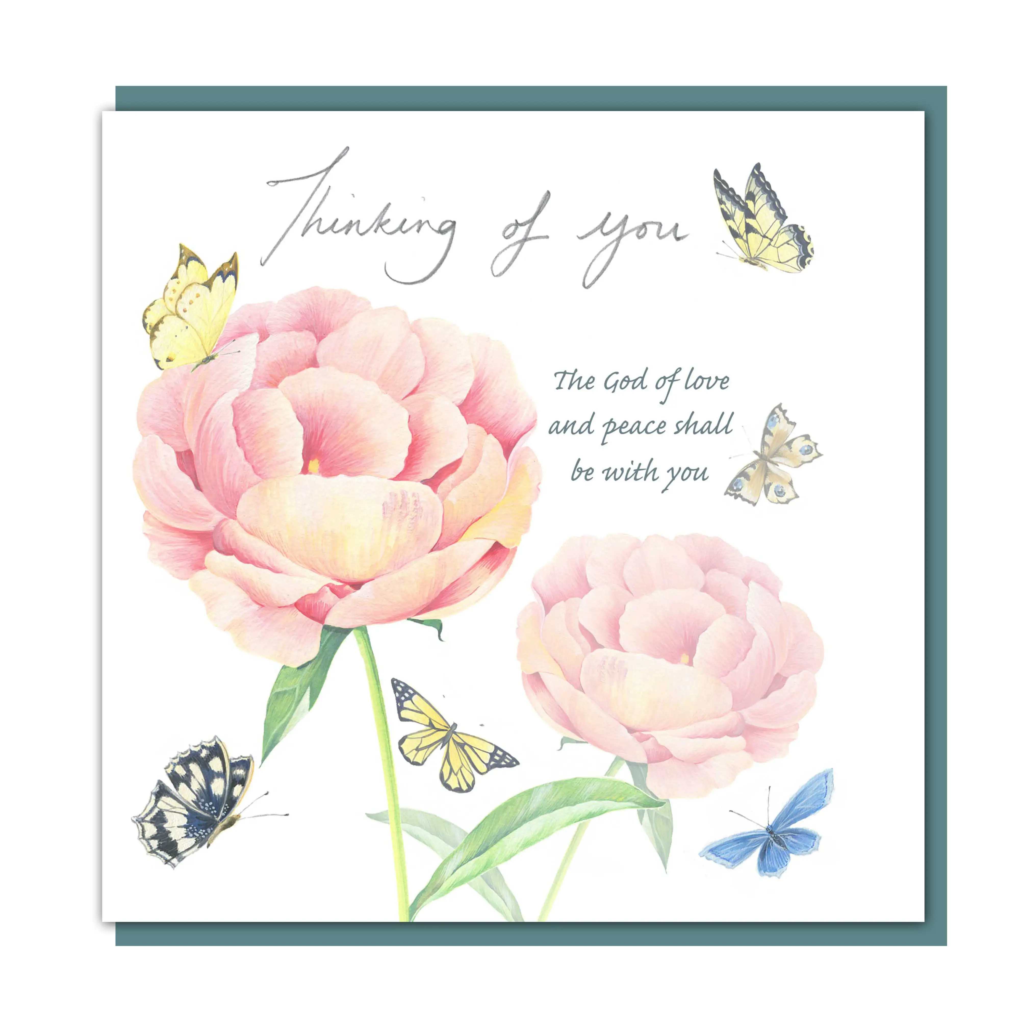 Peonies Sympathy Single Card